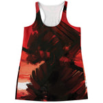 Red Sunset Samurai Print Women's Racerback Tank Top