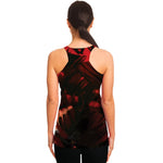 Red Sunset Samurai Print Women's Racerback Tank Top