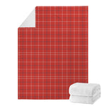 Red Tattersall Pattern Print Blanket