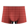 Red Tattersall Pattern Print Men's Boxer Briefs
