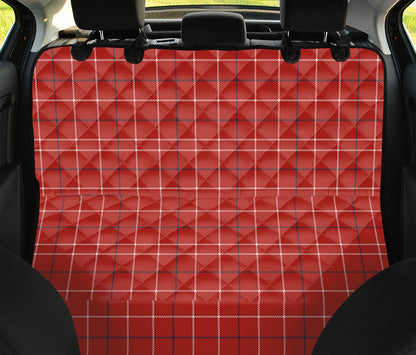Red Tattersall Pattern Print Pet Car Back Seat Cover