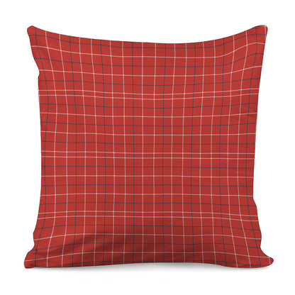 Red Tattersall Pattern Print Pillow Cover