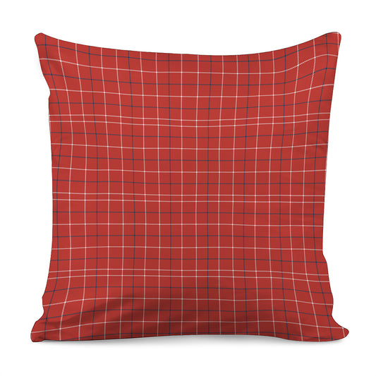 Red Tattersall Pattern Print Pillow Cover