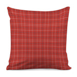 Red Tattersall Pattern Print Pillow Cover