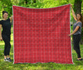 Red Tattersall Pattern Print Quilt