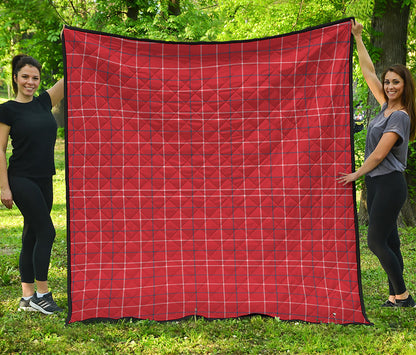 Red Tattersall Pattern Print Quilt