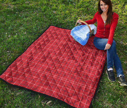 Red Tattersall Pattern Print Quilt