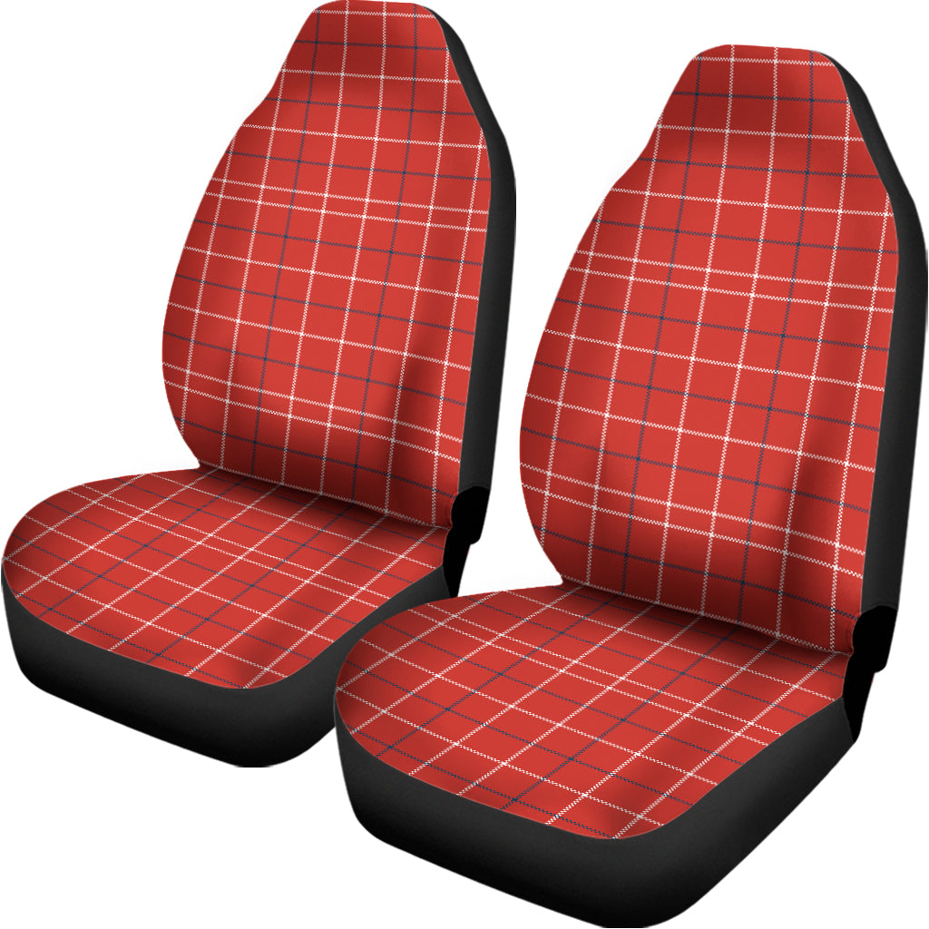 Red Tattersall Pattern Print Universal Fit Car Seat Covers