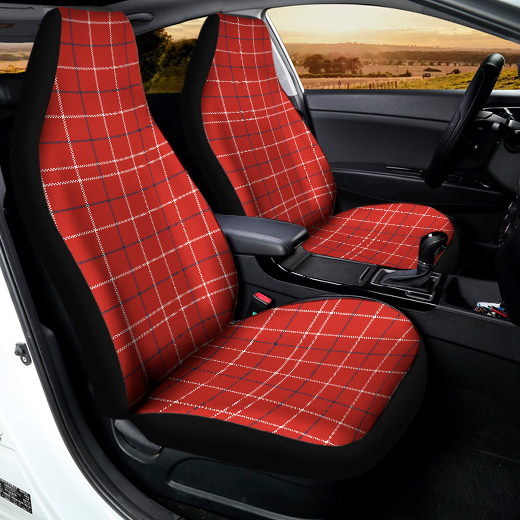 Red Tattersall Pattern Print Universal Fit Car Seat Covers