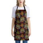 Red Tiger Tattoo Pattern Print Apron