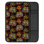 Red Tiger Tattoo Pattern Print Car Center Console Cover