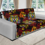 Red Tiger Tattoo Pattern Print Futon Protector