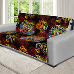 Red Tiger Tattoo Pattern Print Futon Protector