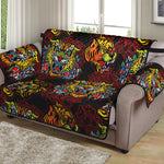 Red Tiger Tattoo Pattern Print Loveseat Protector