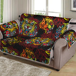 Red Tiger Tattoo Pattern Print Loveseat Protector