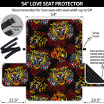 Red Tiger Tattoo Pattern Print Loveseat Protector