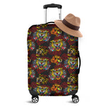 Red Tiger Tattoo Pattern Print Luggage Cover