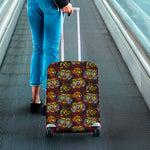 Red Tiger Tattoo Pattern Print Luggage Cover