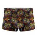 Red Tiger Tattoo Pattern Print Men's Boxer Briefs