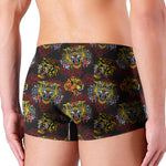 Red Tiger Tattoo Pattern Print Men's Boxer Briefs