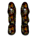 Red Tiger Tattoo Pattern Print Muay Thai Shin Guards