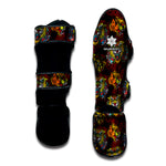 Red Tiger Tattoo Pattern Print Muay Thai Shin Guard