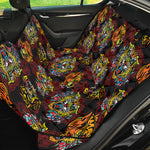 Red Tiger Tattoo Pattern Print Pet Car Back Seat Cover