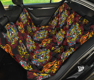 Red Tiger Tattoo Pattern Print Pet Car Back Seat Cover