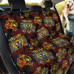Red Tiger Tattoo Pattern Print Pet Car Back Seat Cover