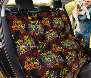 Red Tiger Tattoo Pattern Print Pet Car Back Seat Cover