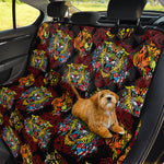 Red Tiger Tattoo Pattern Print Pet Car Back Seat Cover