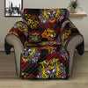 Red Tiger Tattoo Pattern Print Recliner Protector