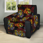 Red Tiger Tattoo Pattern Print Recliner Protector