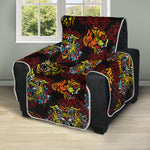 Red Tiger Tattoo Pattern Print Recliner Protector