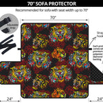 Red Tiger Tattoo Pattern Print Sofa Protector