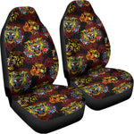 Red Tiger Tattoo Pattern Print Universal Fit Car Seat Covers