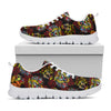 Red Tiger Tattoo Pattern Print White Sneakers