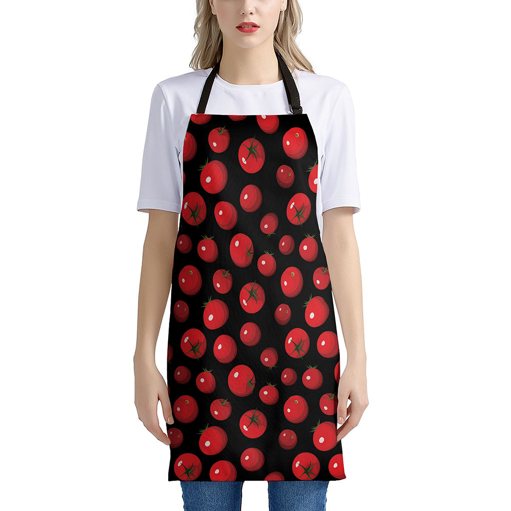 Red Tomato Pattern Print Apron