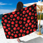 Red Tomato Pattern Print Beach Sarong Wrap