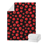 Red Tomato Pattern Print Blanket