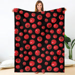 Red Tomato Pattern Print Blanket