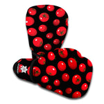 Red Tomato Pattern Print Boxing Gloves