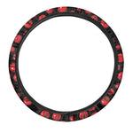 Red Tomato Pattern Print Car Steering Wheel Cover