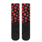 Red Tomato Pattern Print Crew Socks