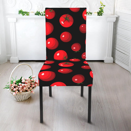 Red Tomato Pattern Print Dining Chair Slipcover