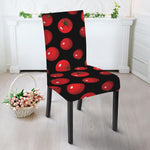 Red Tomato Pattern Print Dining Chair Slipcover