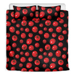 Red Tomato Pattern Print Duvet Cover Bedding Set
