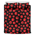 Red Tomato Pattern Print Duvet Cover Bedding Set