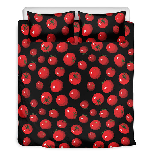 Red Tomato Pattern Print Duvet Cover Bedding Set