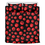 Red Tomato Pattern Print Duvet Cover Bedding Set